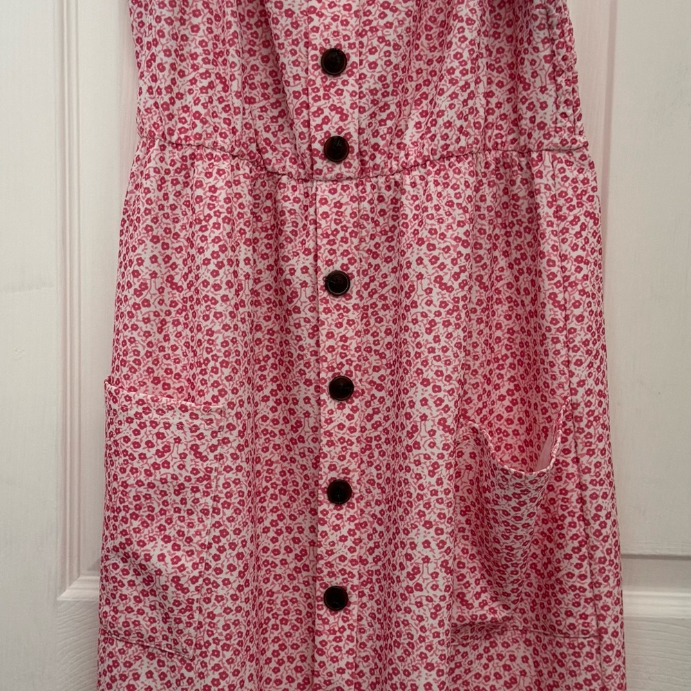Floral Pink Button-Down Dress